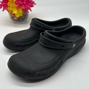 Crocs Black Bistro Slip-On Work Clogs Men's Size 12 CR7680D